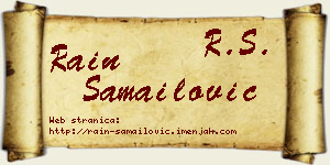 Rain Samailović vizit kartica